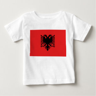 T-shirt Pour Bébé T-shirt bébé avec drapeau d'Albanie