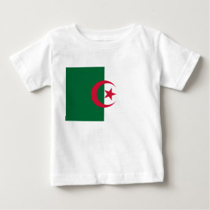T-shirt Pour Bébé T-shirt bébé avec drapeau d'Algérie