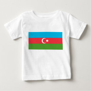 T-shirt Pour Bébé T-shirt bébé avec drapeau d'Azerbaïdjan