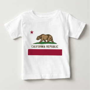 T-shirt Pour Bébé T-shirt bébé avec Drapeau de Californie, U.S.A.