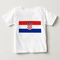 T-shirt bébé avec drapeau de Croatie