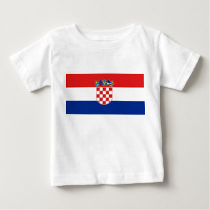 T-shirt Pour Bébé T-shirt bébé avec drapeau de Croatie