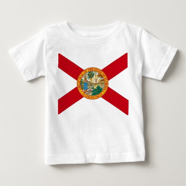T-shirt Pour Bébé T-shirt bébé avec drapeau de Floride (Devant)