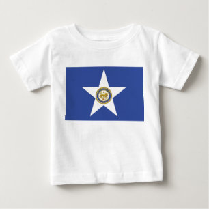 T-shirt Pour Bébé T-shirt bébé avec drapeau de Houston, U.S.A.