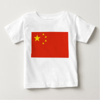 T-shirt bébé avec drapeau de la Chine