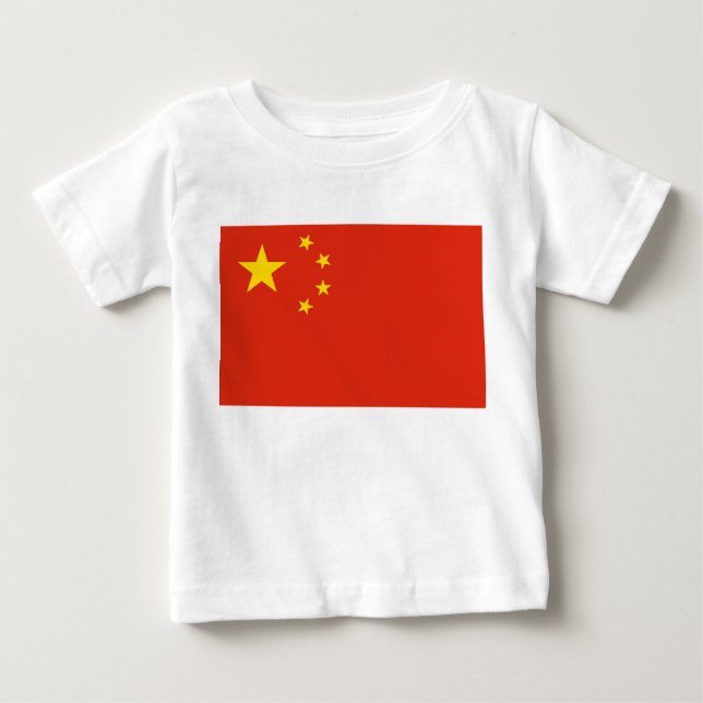 T-shirt Pour Bébé T-shirt bébé avec drapeau de la Chine (Devant)