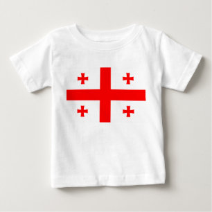 T-shirt Pour Bébé T-shirt bébé avec drapeau de la Géorgie