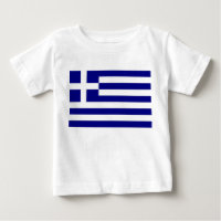 T-shirt bébé avec drapeau de la Grèce