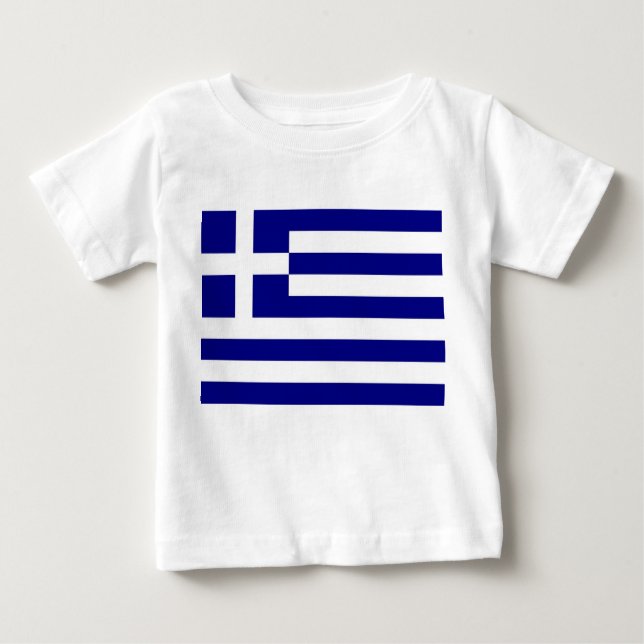 T-shirt Pour Bébé T-shirt bébé avec drapeau de la Grèce (Devant)