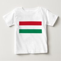 T-shirt bébé avec drapeau de la Hongrie