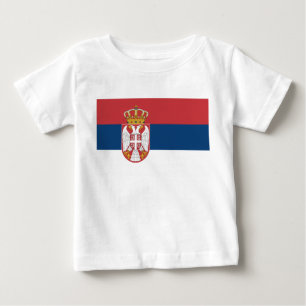 T-shirt Pour Bébé T-shirt bébé avec drapeau de la Serbie