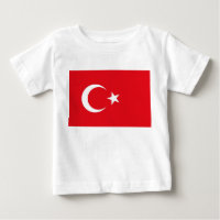 T-shirt bébé avec drapeau de la Turquie