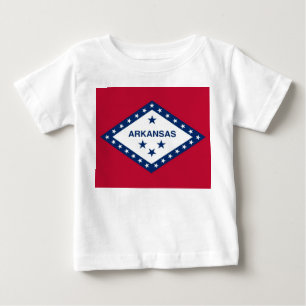 T-shirt Pour Bébé T-shirt bébé avec drapeau de l'Arkansas