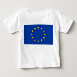 T-shirt Pour Bébé T-shirt bébé avec drapeau de l'Union européenne