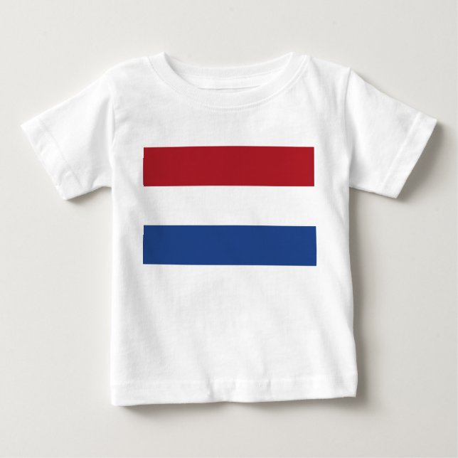 T-shirt Pour Bébé T-shirt bébé avec drapeau de Pays-Bas (Devant)