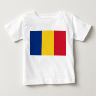 T-shirt Pour Bébé T-shirt bébé avec drapeau de Roumanie