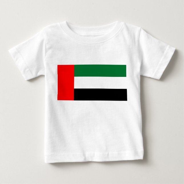 T-shirt Pour Bébé T-shirt bébé avec drapeau des Émirats Arabes Unis (Devant)
