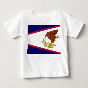 T-shirt Pour Bébé T-shirt bébé avec drapeau des Samoa américaines