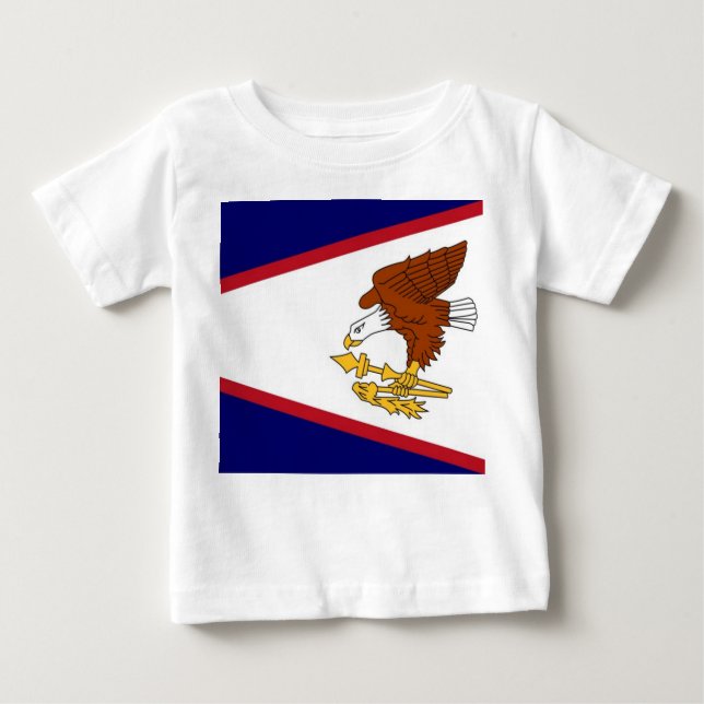 T-shirt Pour Bébé T-shirt bébé avec drapeau des Samoa américaines (Devant)
