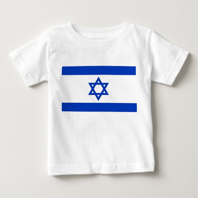 T-shirt Pour Bébé T-shirt bébé avec drapeau d'Israël (Devant)