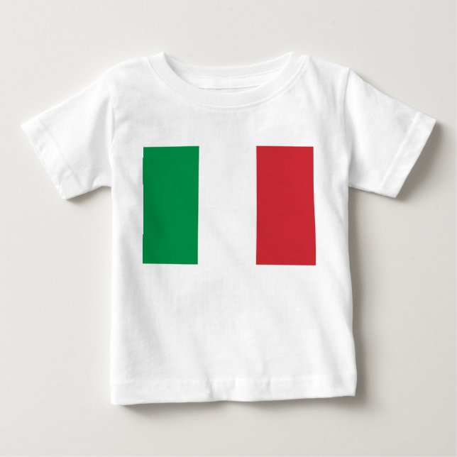 T-shirt Pour Bébé T-shirt bébé avec drapeau d'Italie (Devant)