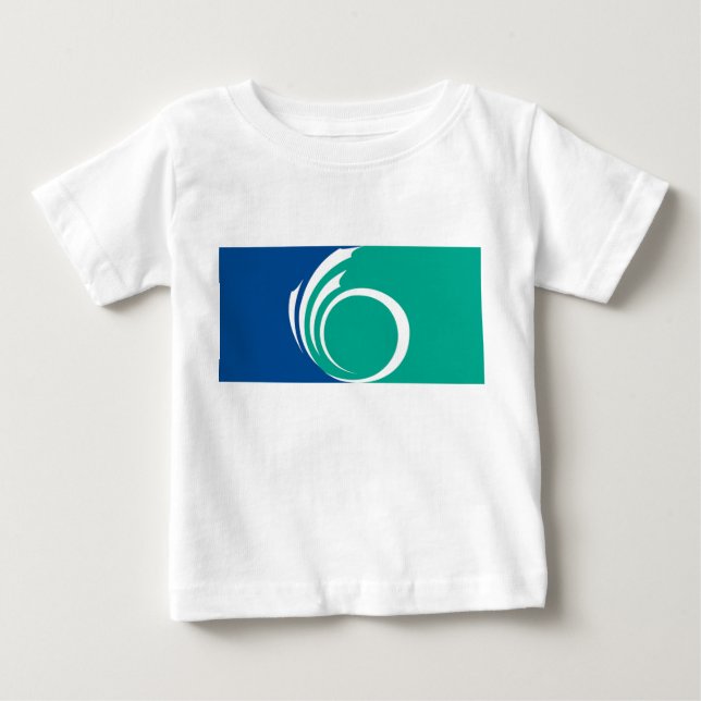 T-shirt Pour Bébé T-shirt bébé avec drapeau d'Ottawa, Canada (Devant)