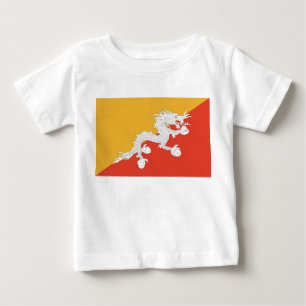 T-shirt Pour Bébé T-shirt bébé avec drapeau du Bhoutan
