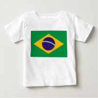 T-shirt bébé avec drapeau du Brésil