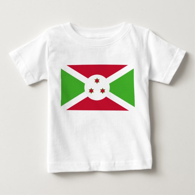 T-shirt Pour Bébé T-shirt bébé avec drapeau du Burundi (Devant)