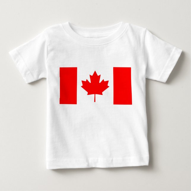 T-shirt Pour Bébé T-shirt bébé avec drapeau du Canada (Devant)