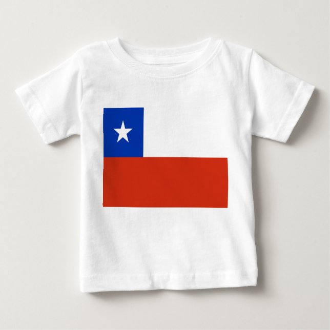 T-shirt Pour Bébé T-shirt bébé avec drapeau du Chili (Devant)