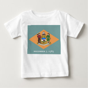 T-shirt Pour Bébé T-shirt bébé avec drapeau du Delaware
