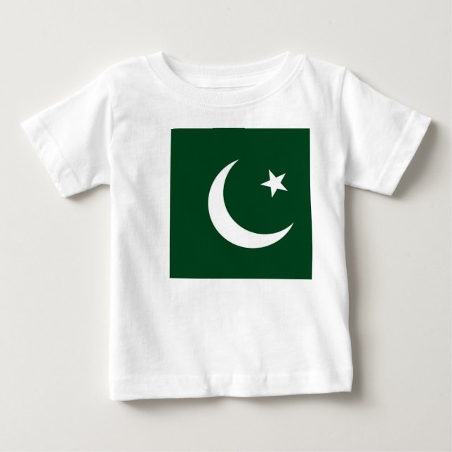 T-shirt Pour Bébé T-shirt bébé avec drapeau du Pakistan (Devant)