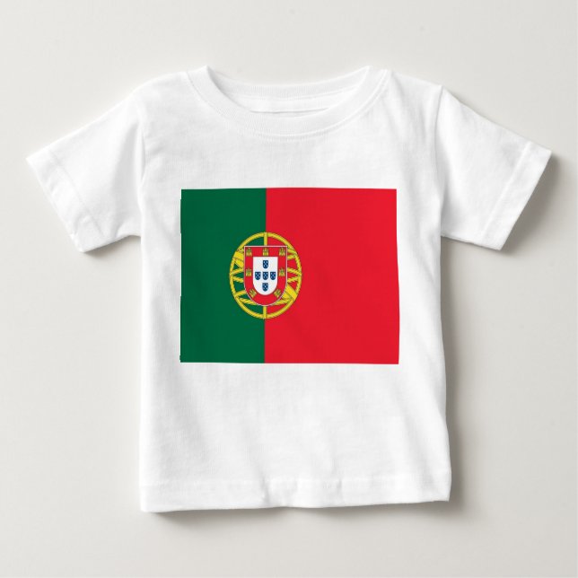 T-shirt Pour Bébé T-shirt bébé avec drapeau du Portugal (Devant)