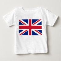 T-shirt bébé avec drapeau du Royaume-Uni