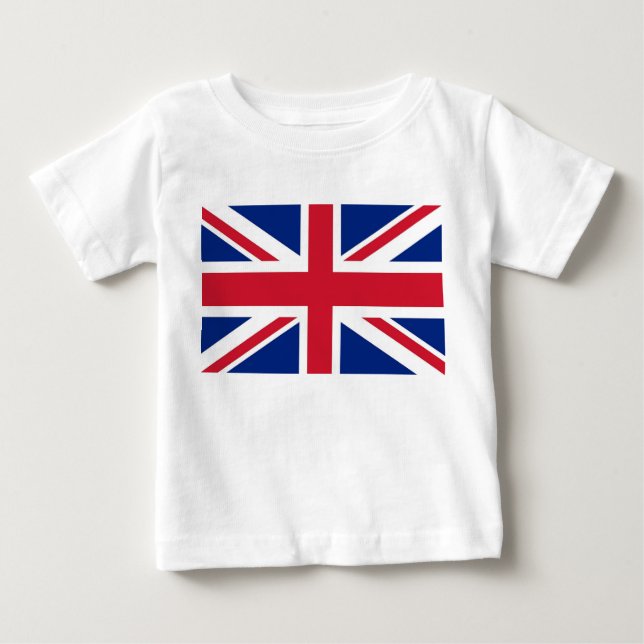 T-shirt Pour Bébé T-shirt bébé avec drapeau du Royaume-Uni (Devant)