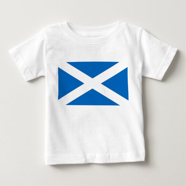 T-shirt Pour Bébé T-shirt bébé avec drapeau écossais (Devant)