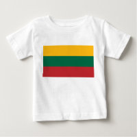 T-shirt bébé avec drapeau lituanien