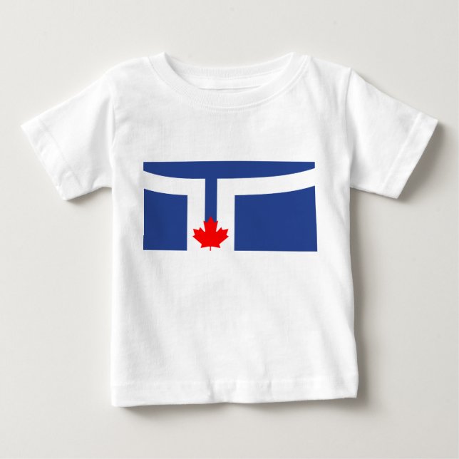 T-shirt Pour Bébé T-shirt bébé avec le drapeau de Toronto (Devant)
