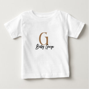 T-shirt Pour Bébé T-shirt bébé avec Monogramme personnalisé Nom - Mi