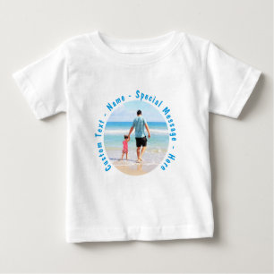 T-shirt Pour Bébé T-Shirt Bébé avec Photo Personnalisée Texte Person