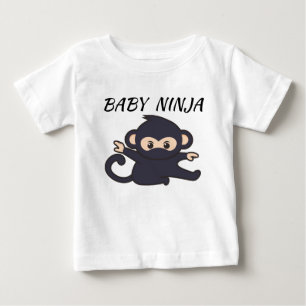 T-shirt Pour Bébé t-shirt bébé avec une photo de ninja et un texte