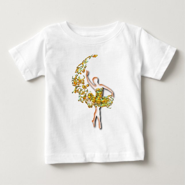 T-shirt Pour Bébé T-Shirt Bébé Ballerine (Devant)