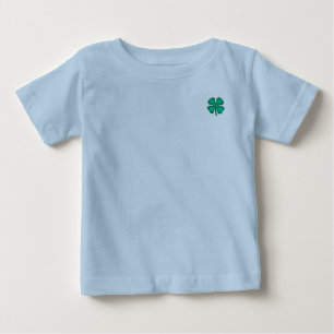 T-shirt Pour Bébé T-shirt bébé bleu Clé 4 feuilles Lucky irlandais