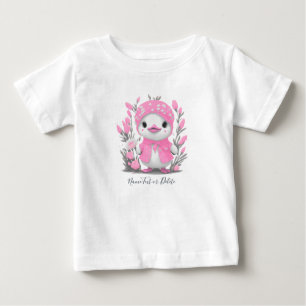 T-shirt Pour Bébé T-Shirt Bébé Canard Aquarelle Fleurs Roses