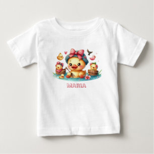 T-shirt Pour Bébé T-shirt bébé canard jaune mignon