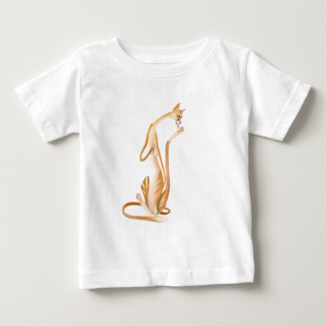 T-shirt Pour Bébé T-shirt bébé chat drôle (Devant)