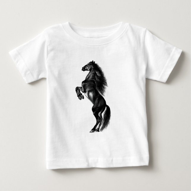 T-shirt Pour Bébé T-shirt bébé cheval droit (Devant)