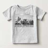 T-shirt bébé Chicago Buckingham Grayscale