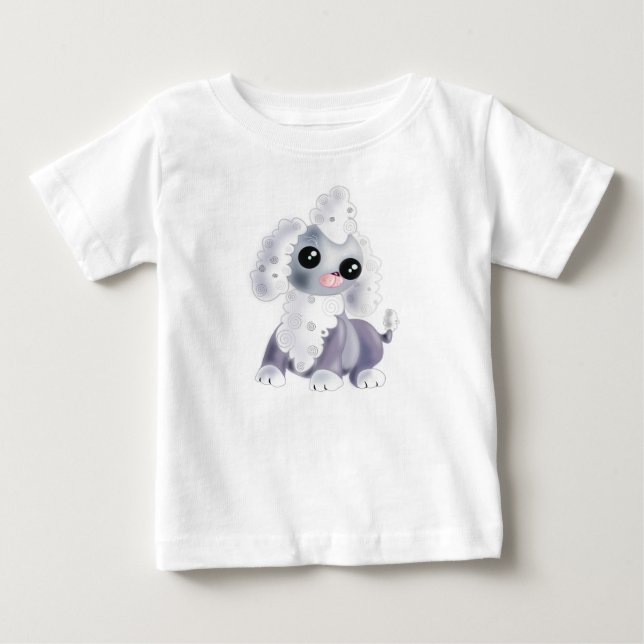 T-shirt Pour Bébé T-shirt bébé chien animal mignon (Devant)